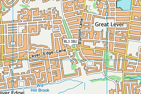 BL3 3BU map - OS VectorMap District (Ordnance Survey)