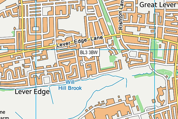 BL3 3BW map - OS VectorMap District (Ordnance Survey)