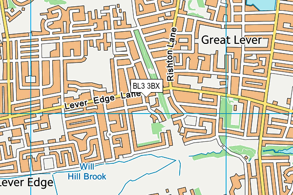 BL3 3BX map - OS VectorMap District (Ordnance Survey)