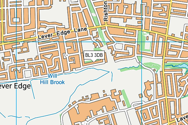BL3 3DB map - OS VectorMap District (Ordnance Survey)
