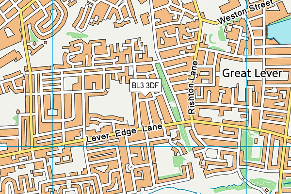 BL3 3DF map - OS VectorMap District (Ordnance Survey)