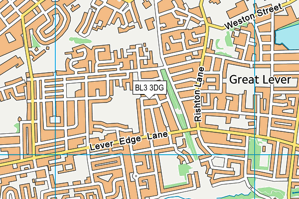 BL3 3DG map - OS VectorMap District (Ordnance Survey)