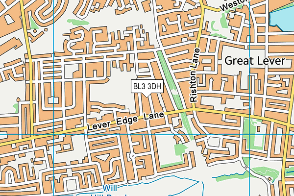 BL3 3DH map - OS VectorMap District (Ordnance Survey)