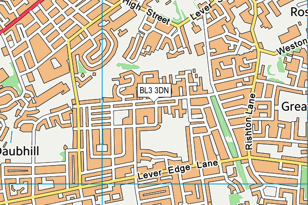 BL3 3DN map - OS VectorMap District (Ordnance Survey)
