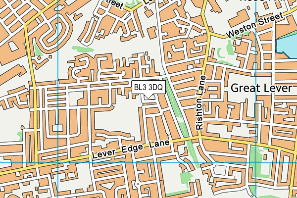 BL3 3DQ map - OS VectorMap District (Ordnance Survey)