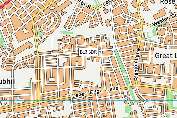 BL3 3DR map - OS VectorMap District (Ordnance Survey)