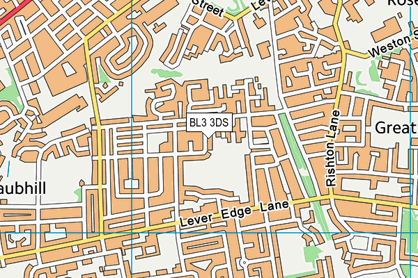 BL3 3DS map - OS VectorMap District (Ordnance Survey)