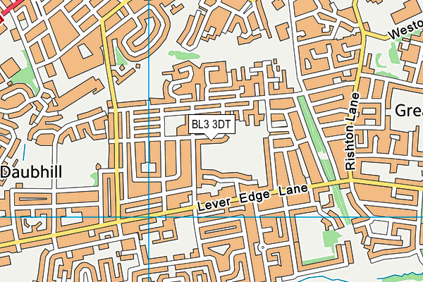 BL3 3DT map - OS VectorMap District (Ordnance Survey)