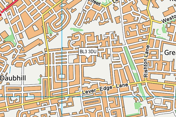 BL3 3DU map - OS VectorMap District (Ordnance Survey)
