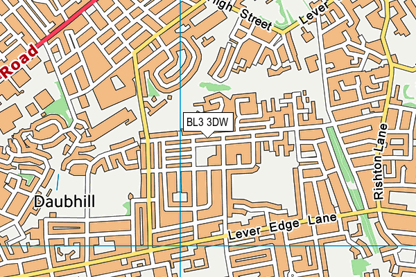 BL3 3DW map - OS VectorMap District (Ordnance Survey)