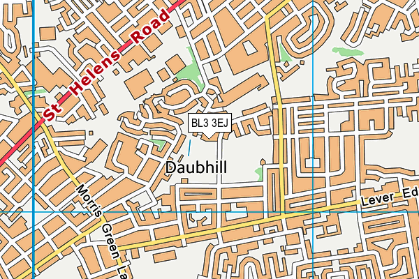 BL3 3EJ map - OS VectorMap District (Ordnance Survey)