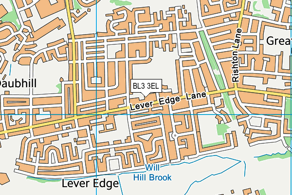 BL3 3EL map - OS VectorMap District (Ordnance Survey)