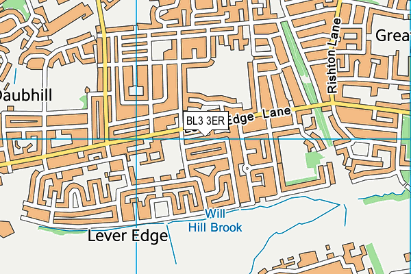 BL3 3ER map - OS VectorMap District (Ordnance Survey)