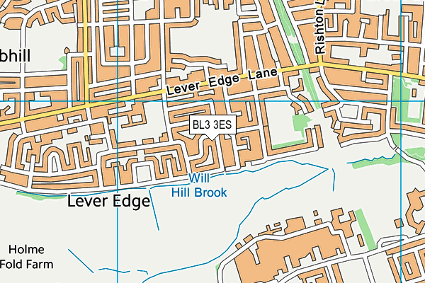BL3 3ES map - OS VectorMap District (Ordnance Survey)