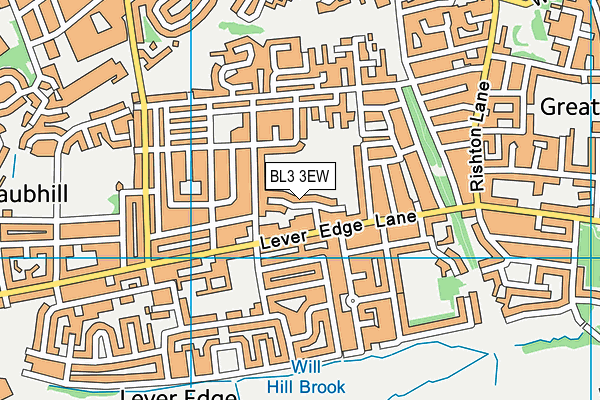 BL3 3EW map - OS VectorMap District (Ordnance Survey)