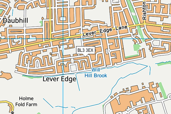BL3 3EX map - OS VectorMap District (Ordnance Survey)