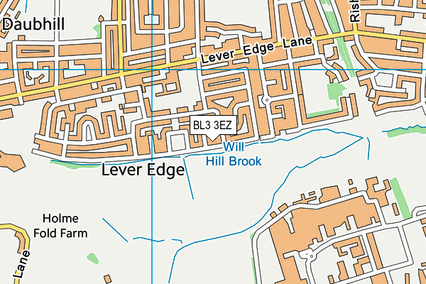 BL3 3EZ map - OS VectorMap District (Ordnance Survey)