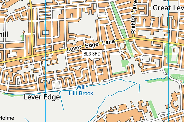 BL3 3FD map - OS VectorMap District (Ordnance Survey)