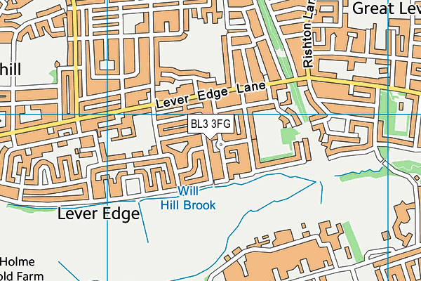 BL3 3FG map - OS VectorMap District (Ordnance Survey)