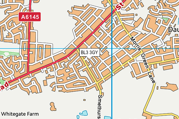 BL3 3GY map - OS VectorMap District (Ordnance Survey)