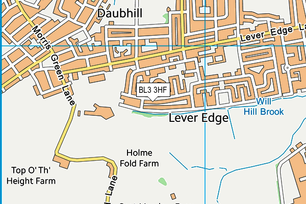 BL3 3HF map - OS VectorMap District (Ordnance Survey)
