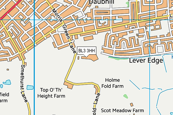 BL3 3HH map - OS VectorMap District (Ordnance Survey)