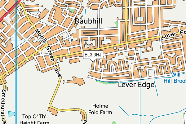 BL3 3HJ map - OS VectorMap District (Ordnance Survey)