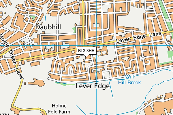BL3 3HR map - OS VectorMap District (Ordnance Survey)