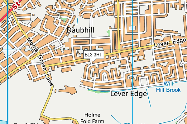 BL3 3HT map - OS VectorMap District (Ordnance Survey)