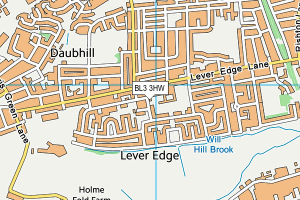 BL3 3HW map - OS VectorMap District (Ordnance Survey)