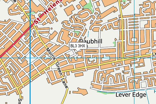 BL3 3HX map - OS VectorMap District (Ordnance Survey)