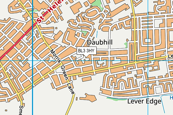 BL3 3HY map - OS VectorMap District (Ordnance Survey)