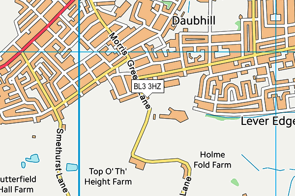 Hayward Community Leisure Centre (Closed) map (BL3 3HZ) - OS VectorMap District (Ordnance Survey)