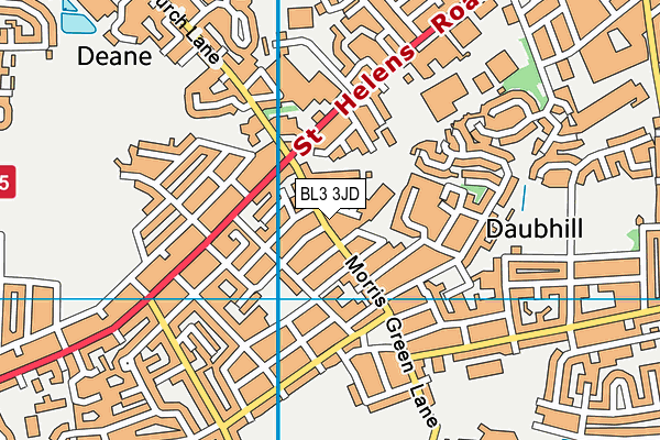 BL3 3JD map - OS VectorMap District (Ordnance Survey)
