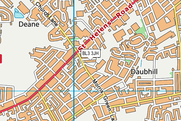 BL3 3JH map - OS VectorMap District (Ordnance Survey)