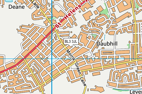 BL3 3JL map - OS VectorMap District (Ordnance Survey)