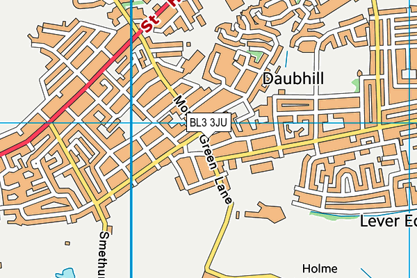 BL3 3JU map - OS VectorMap District (Ordnance Survey)