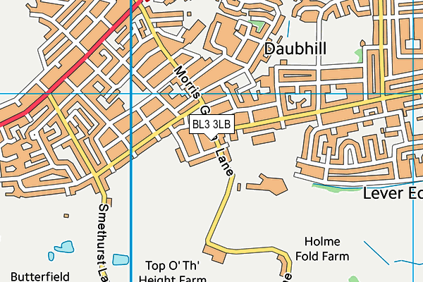 BL3 3LB map - OS VectorMap District (Ordnance Survey)