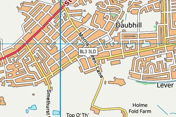 BL3 3LD map - OS VectorMap District (Ordnance Survey)
