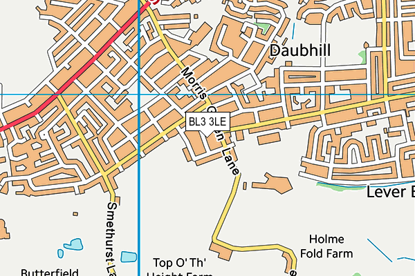 BL3 3LE map - OS VectorMap District (Ordnance Survey)