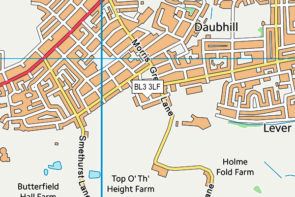 BL3 3LF map - OS VectorMap District (Ordnance Survey)