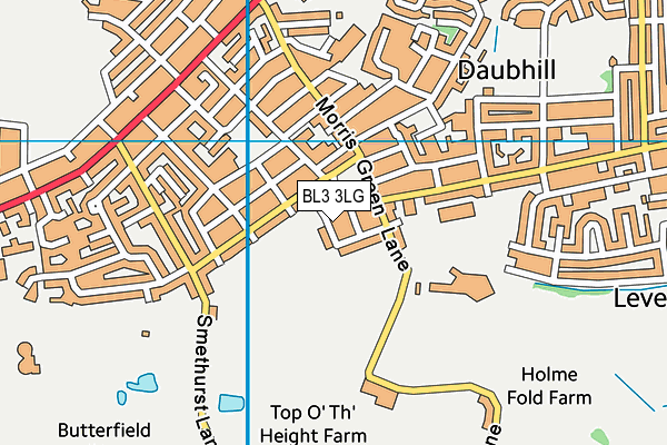 BL3 3LG map - OS VectorMap District (Ordnance Survey)