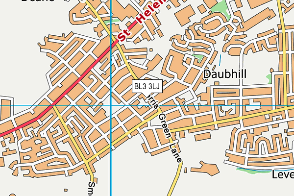 BL3 3LJ map - OS VectorMap District (Ordnance Survey)