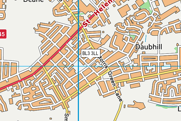 BL3 3LL map - OS VectorMap District (Ordnance Survey)