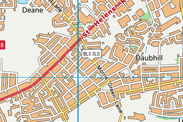 BL3 3LS map - OS VectorMap District (Ordnance Survey)