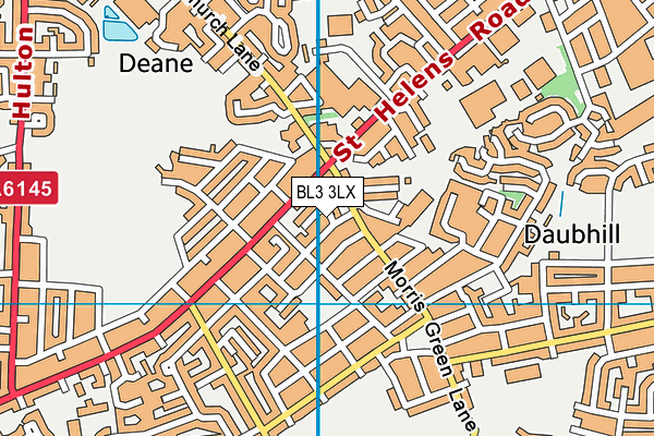 BL3 3LX map - OS VectorMap District (Ordnance Survey)
