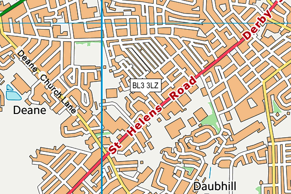 BL3 3LZ map - OS VectorMap District (Ordnance Survey)