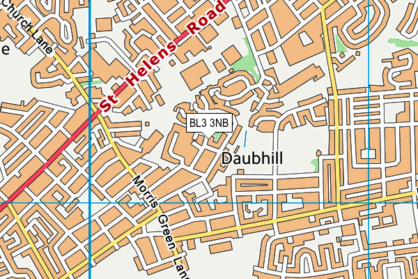 BL3 3NB map - OS VectorMap District (Ordnance Survey)