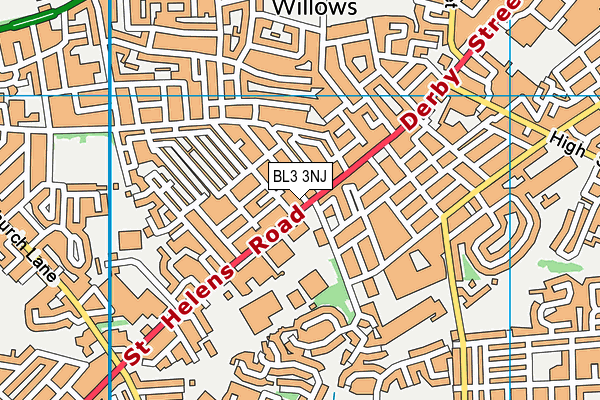BL3 3NJ map - OS VectorMap District (Ordnance Survey)
