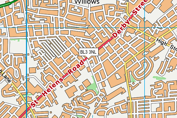 BL3 3NL map - OS VectorMap District (Ordnance Survey)